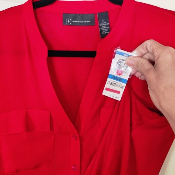 Spanx Faux Leather Leggings, Animal Print, White, Red Tops, 4 Piece, Sz Large - Picture 2 of 16